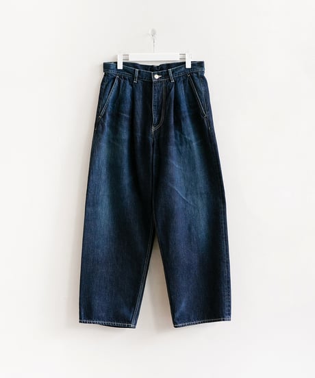 Graphpaper _ Selvage Denim Two Tuck Pants（ DARK FADE INDIGO ）