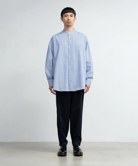 Graphpaper _ High Count Band Collar Round Cut Oversized Shirt