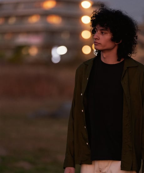 FOUNDOUR _ OPEN COLLAR SHIRT ( Brown )