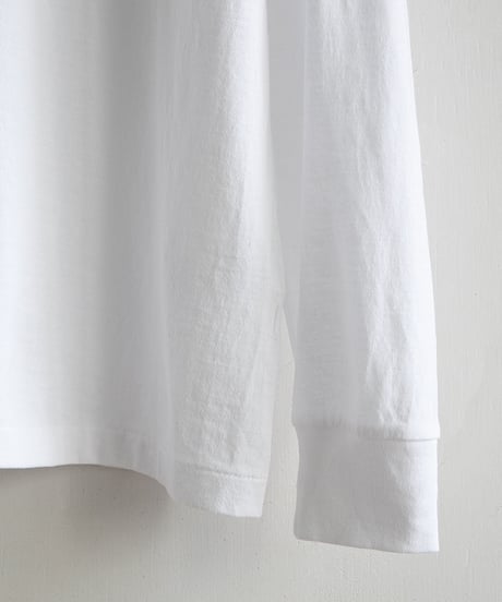 COMOLI _ コットンジャージ 長袖Tシャツ ( White )