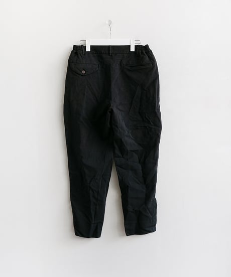 COMME des GARÇONS HOMME DEUX _ 製品後加工 エステル加工糸サージパンツ ( Black )
