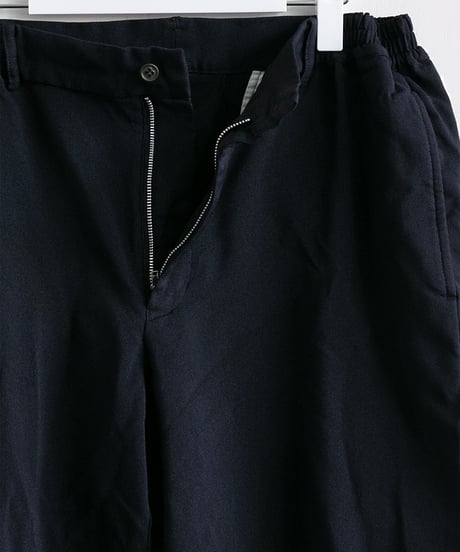 COMME des GARÇONS HOMME DEUX _ 製品後加工 エステル加工糸サージパンツ ( Navy )
