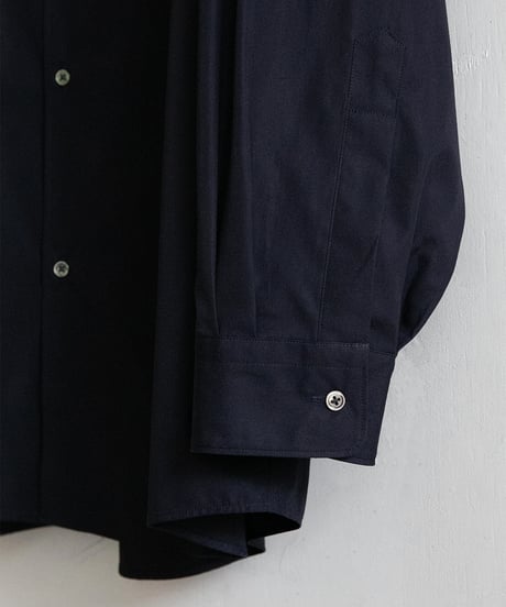 Graphpaper _ High Count Band Collar Round Cut Oversized Shirt