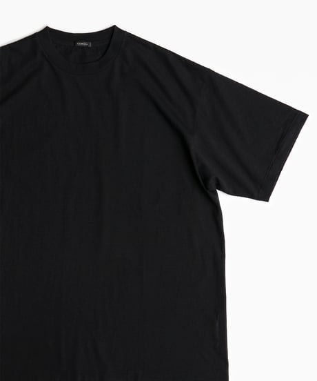 COMOLI _ コットンジャージ半袖シャツ ( Black )