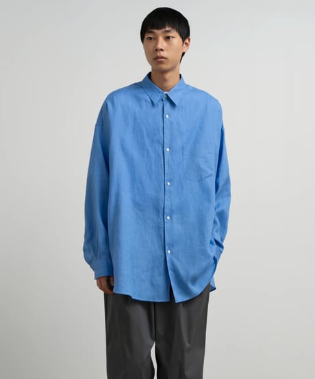 Graphpaper _ Linen L/S Oversized Regular Collar Shirt