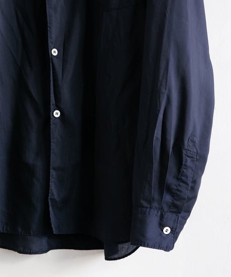 COMME des GARÇONS HOMME DEUX _ エステルブロード 製品後加工 ロングスリーブシャツ ( Navy )