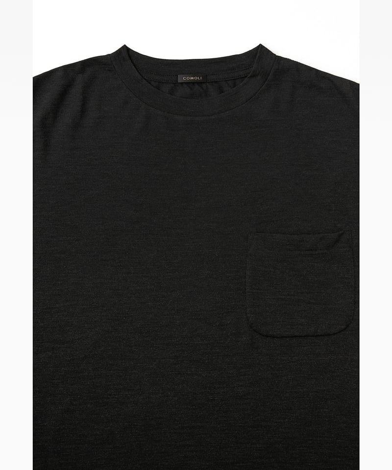 C O M O L I _ サマーウール 半袖Tシャツ ( Charcoal ) | Tronica C O M O L I _ サマーウール 半袖Tシャツ ( Charcoal ) | Tronica
