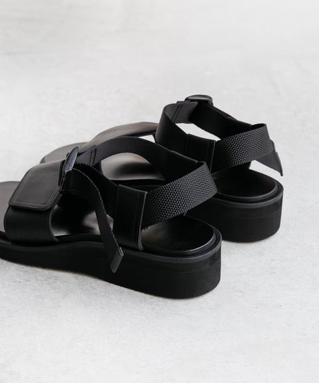 FOOTWORKS _ Sandals with Velcro Straps Wide Belt ( Mens )