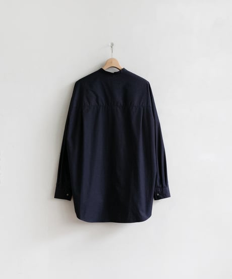 Graphpaper _ High Count Band Collar Round Cut Oversized Shirt
