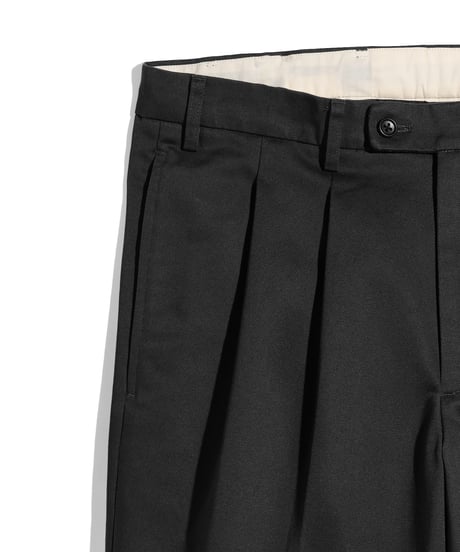FOUNDOUR _ T/C TWILL TUCK TROUSERS ( Gray )
