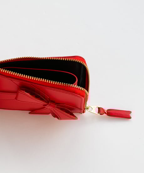 Comme des Garçons Wallet _ Big Bow L-Zip Wallet ( Red )