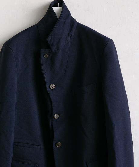 COMME des GARÇONS HOMME DEUX _ Polyester Serge Garment Fulling Jacket ( Navy )