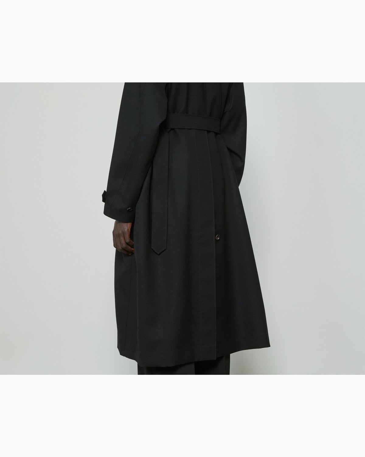 ジャケット・アウター THE RERACS single trench coat 48 black 0122124709_67906a3d1311a.jpg