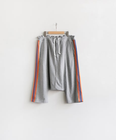 COMME des GARÇONS HOMME DEUX _ Light Cotton Pile Side Stripe Sarrouel Pants