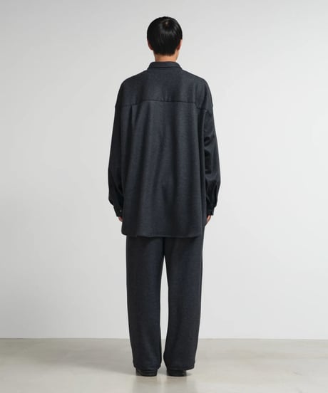 Graphpaper _ Wool Smooth Flannel Easy Wide Pants ( Black )