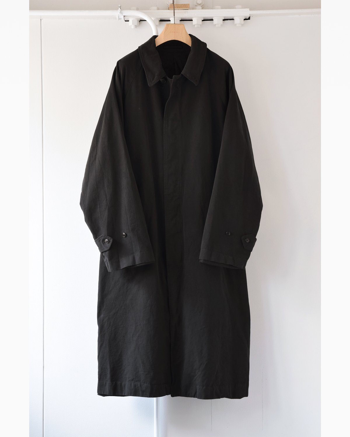 25ss COMOLI コモリ製品染 バルカラーコート BLACK サイズ2 COMOLI (コモリ) 製品染 バルカラーコート
