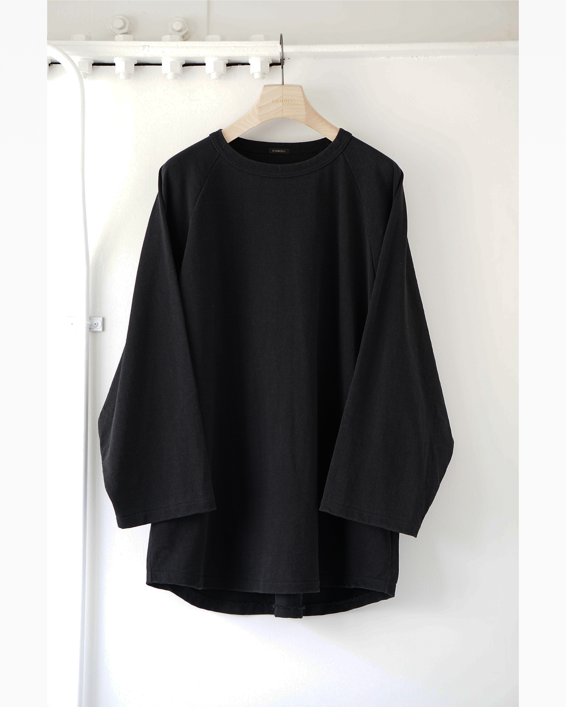 COMOLI _ コットンジャージ ベースボールTシャツ | Tronica