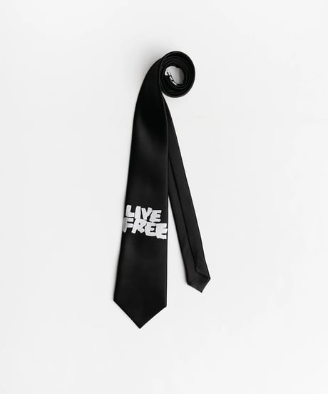 COMME des GARCONS HOMME DEUX _ “ LIVE FREE “ 朱子織 ネクタイ