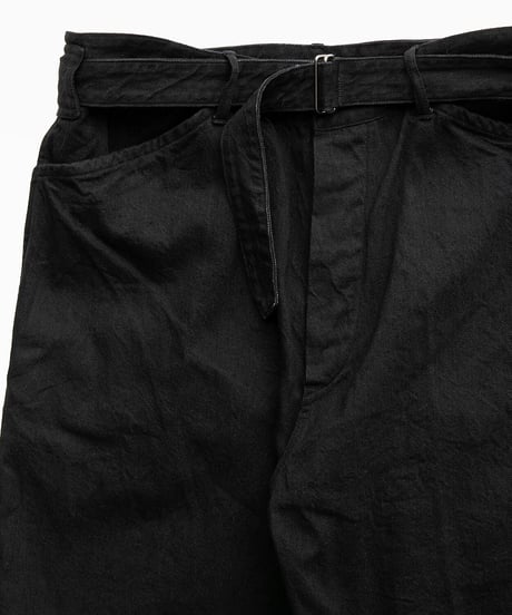 COMOLI _ ベルテッドパンツ ( BLACK )