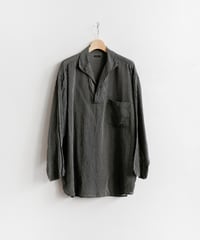 COMOLI _ ストライプ スキッパーシャツ