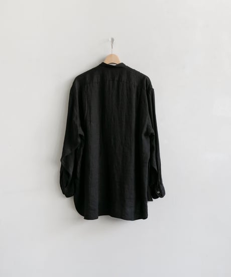 COMOLI _ リネンWクロス プルオーバーシャツ