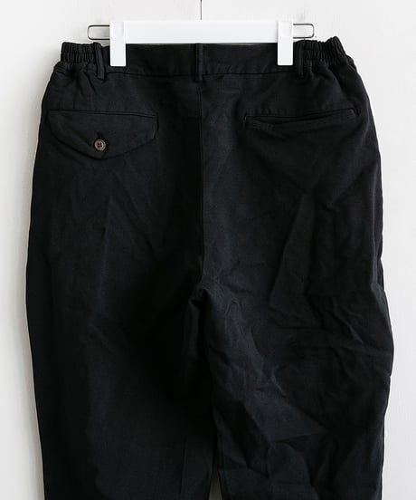 COMME des GARÇONS HOMME DEUX _ 製品後加工 エステル加工糸サージパンツ ( Black )