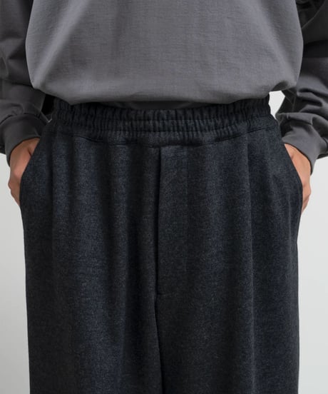 Graphpaper _ Wool Smooth Flannel Easy Wide Pants ( Black )