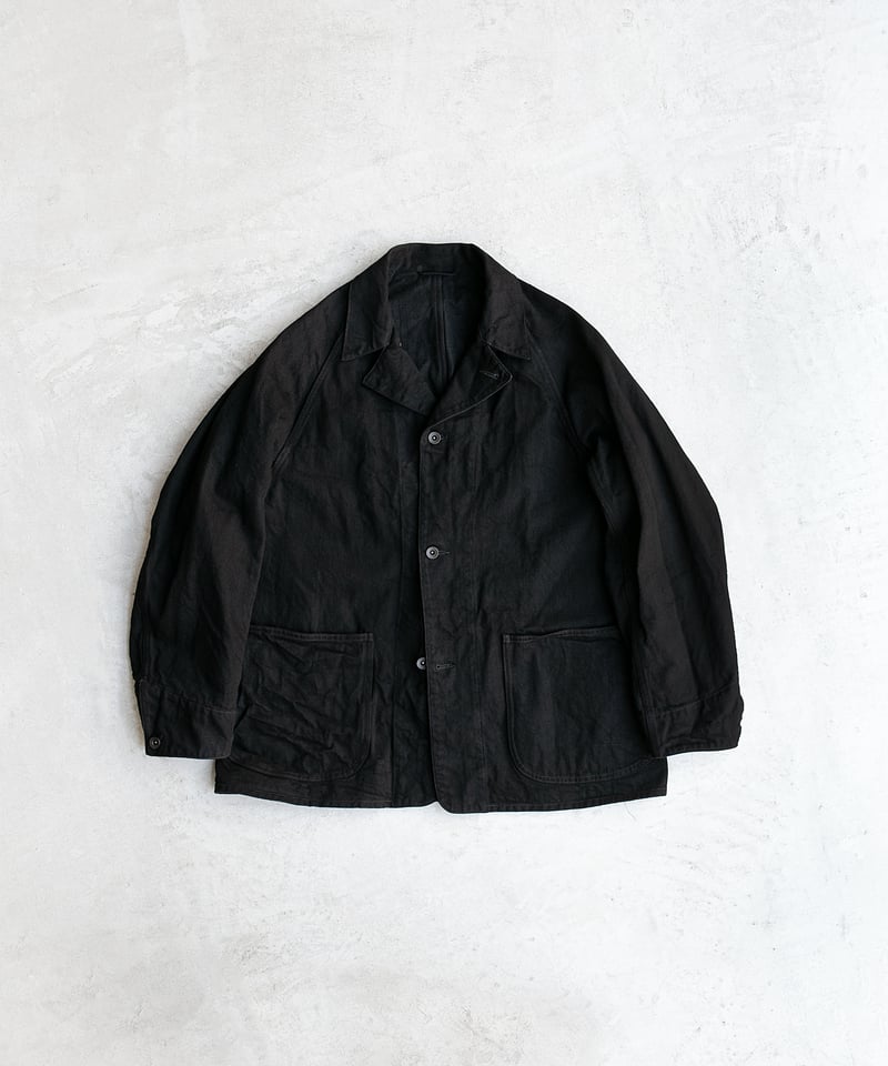 comoli ブラック カバーオール デニムワークジャケット size3 COMOLI - COMOLI デニムワークジャケット カバーオール サイズ3
