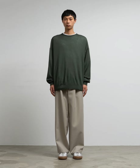 Graphpaper _ High Gauge L/S Oversized Crew Neck Knit