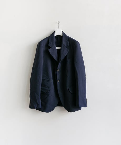 COMME des GARÇONS HOMME DEUX _ Polyester Serge Garment Fulling Jacket ( Navy )