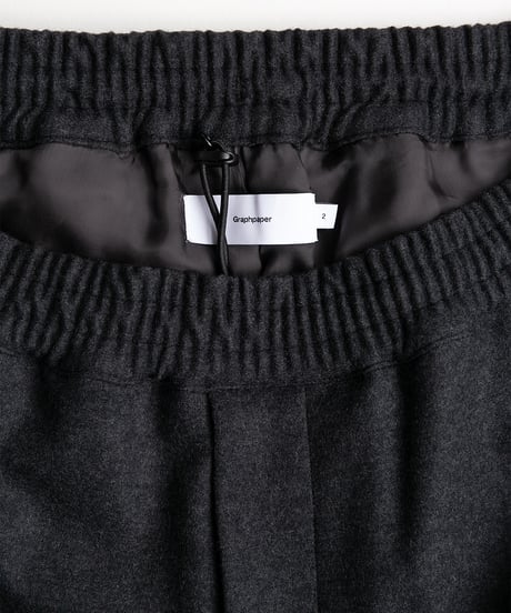 Graphpaper _ Wool Smooth Flannel Easy Wide Pants ( Gray )