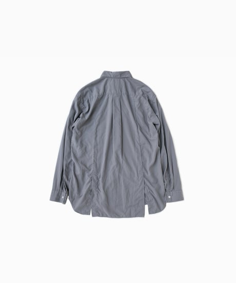 COMME des GARÇONS HOMME DEUX _ Garment Dye Polyester Broadcloth Slit Shirt .
