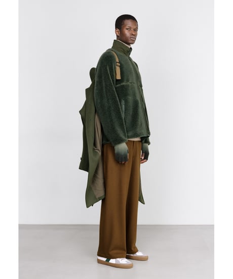 Graphpaper _ Wool Smooth Flannel Easy Wide Pants ( Brown )