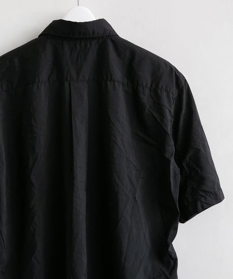 COMME des GARÇONS HOMME DEUX _ エステルブロード 製品加工 半袖シャツ ( Black )