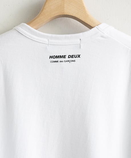 COMME des GARÇONS HOMME DEUX _ Bias Crew Neck Back Print T-shirt