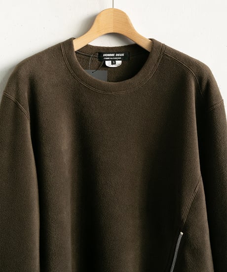 COMME des GARÇONS HOMME DEUX _ Asymmetry Zip Fleece Sweatshirt