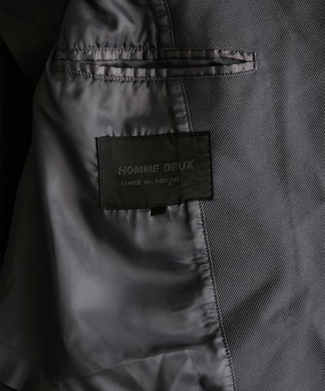 COMME des GARÇONS HOMME DEUX _ Polyester Serge Garment Fulling Jacket ( Gray )
