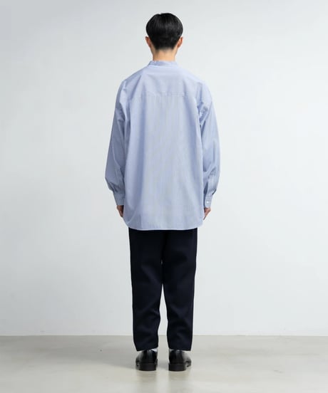 Graphpaper _ High Count Band Collar Round Cut Oversized Shirt