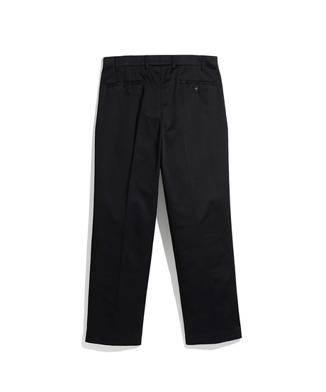 FOUNDOUR _ T/C TWILL TUCK TROUSERS ( Black )