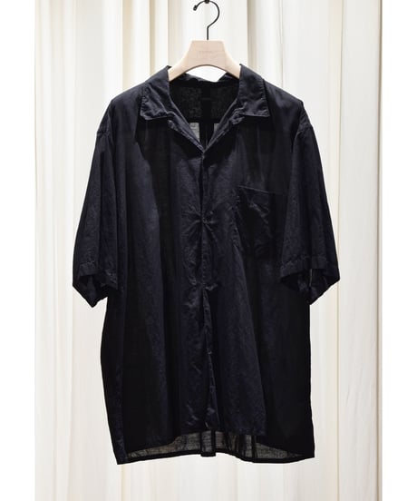 COMOLI _ KHADIコットン 半袖オープンカラーシャツ