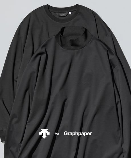 DESCENTE for Graphpaper _ L/S Oversized Mock Neck Tee