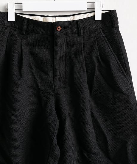 COMME des GARÇONS HOMME DEUX _ 製品後加工 エステルメッシュ タックショートパンツ ( Black )