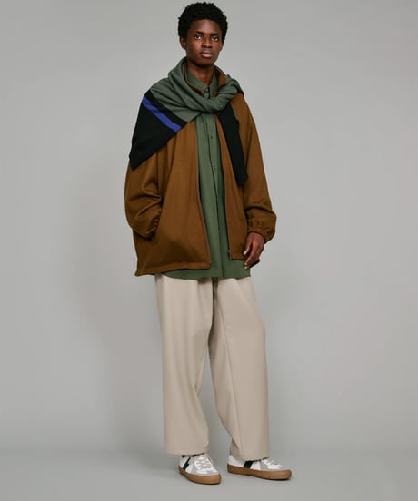 Graphpaper _ Wool Smooth Flannel Track Blouson ( Brown )