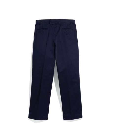 FOUNDOUR _ T/C TWILL TUCK TROUSERS ( Navy )