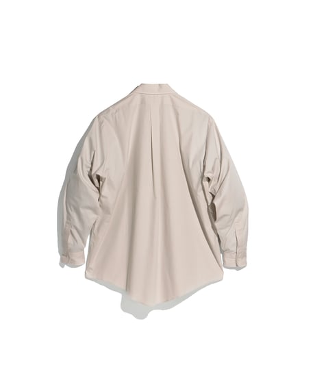 FOUNDOUR _ COTTON BROAD REGULAR COLLAR SHIRT ( Light Grey )