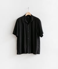 COMOLI _ KHADI コットン 半袖オープンカラーシャツ
