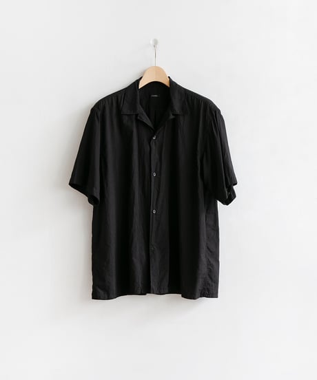 COMOLI _ KHADI コットン 半袖オープンカラーシャツ
