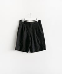 COMME des GARÇONS HOMME DEUX _ 製品後加工 エステルメッシュ タックショートパンツ ( Black )