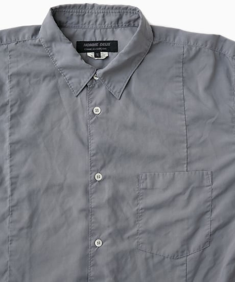 COMME des GARÇONS HOMME DEUX _ Garment Dye Polyester Broadcloth Slit Shirt .