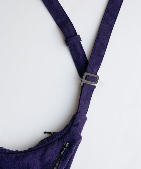 COMOLI _ シルクネップ ウエストバッグ ( Purple )